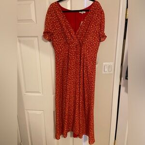 Madewell v-neck floral dress